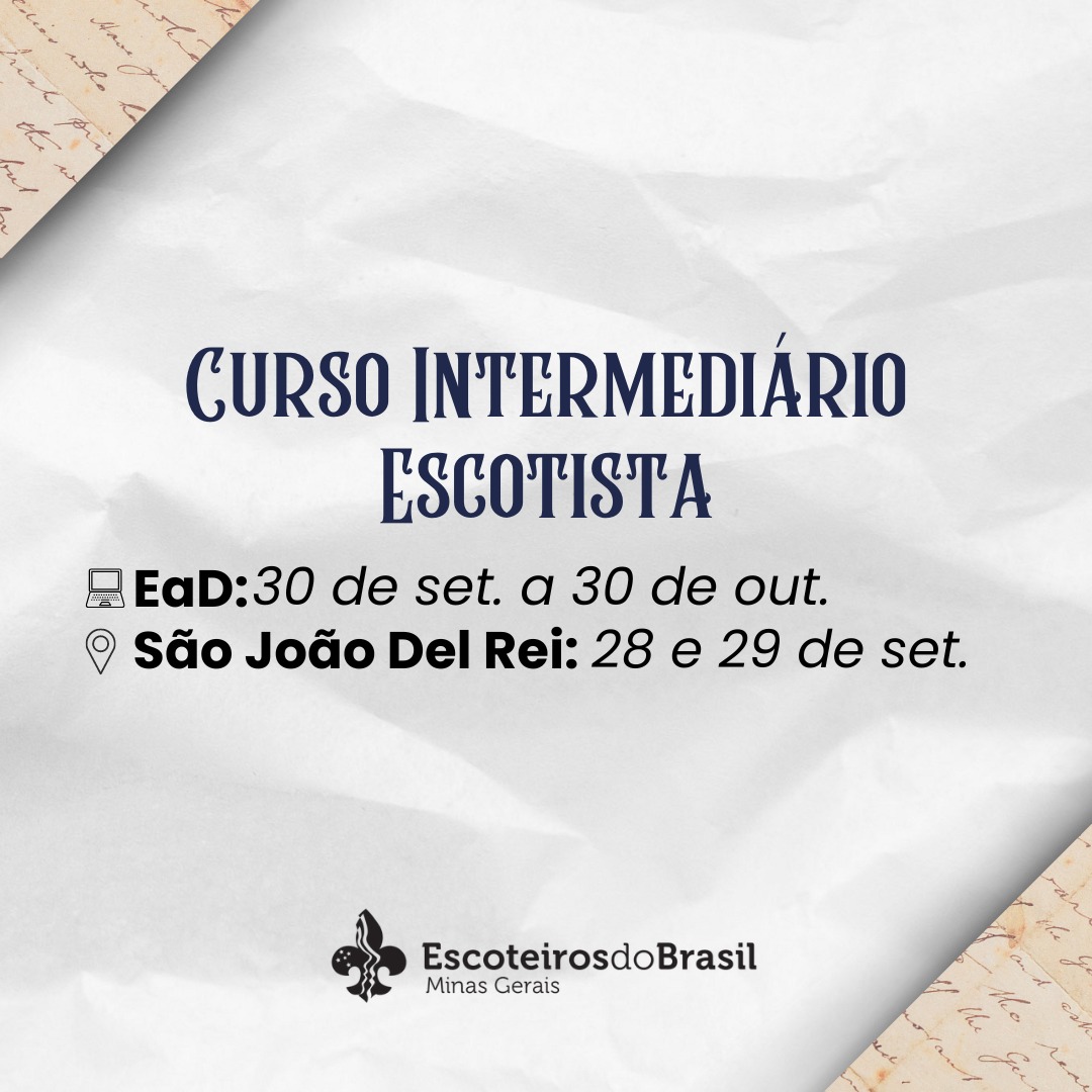 Curso Intermediário Escotista - São João Del Rei