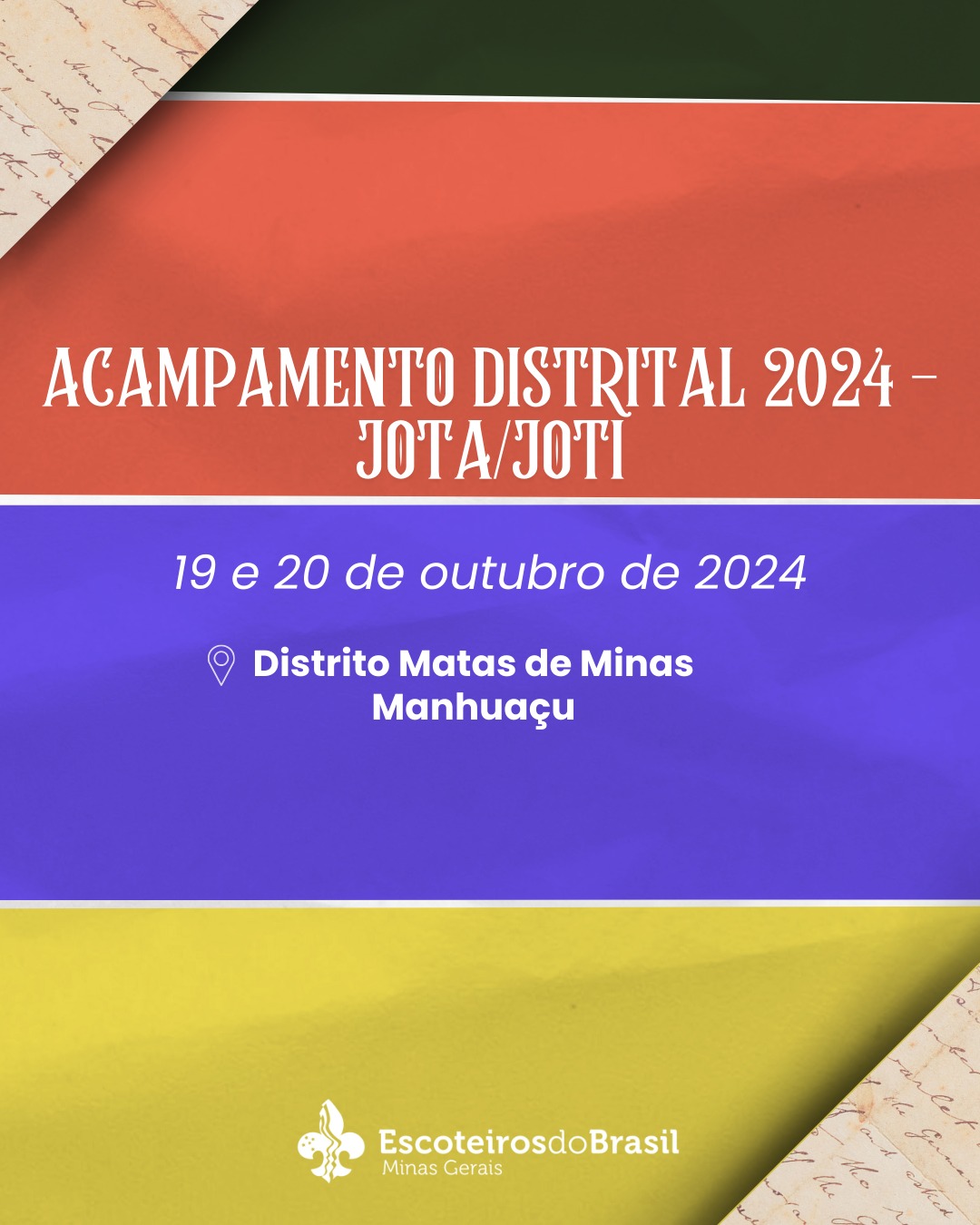 Acampamento Distrital 2024 - JOTA/JOTI - Distrito Matas de Minas