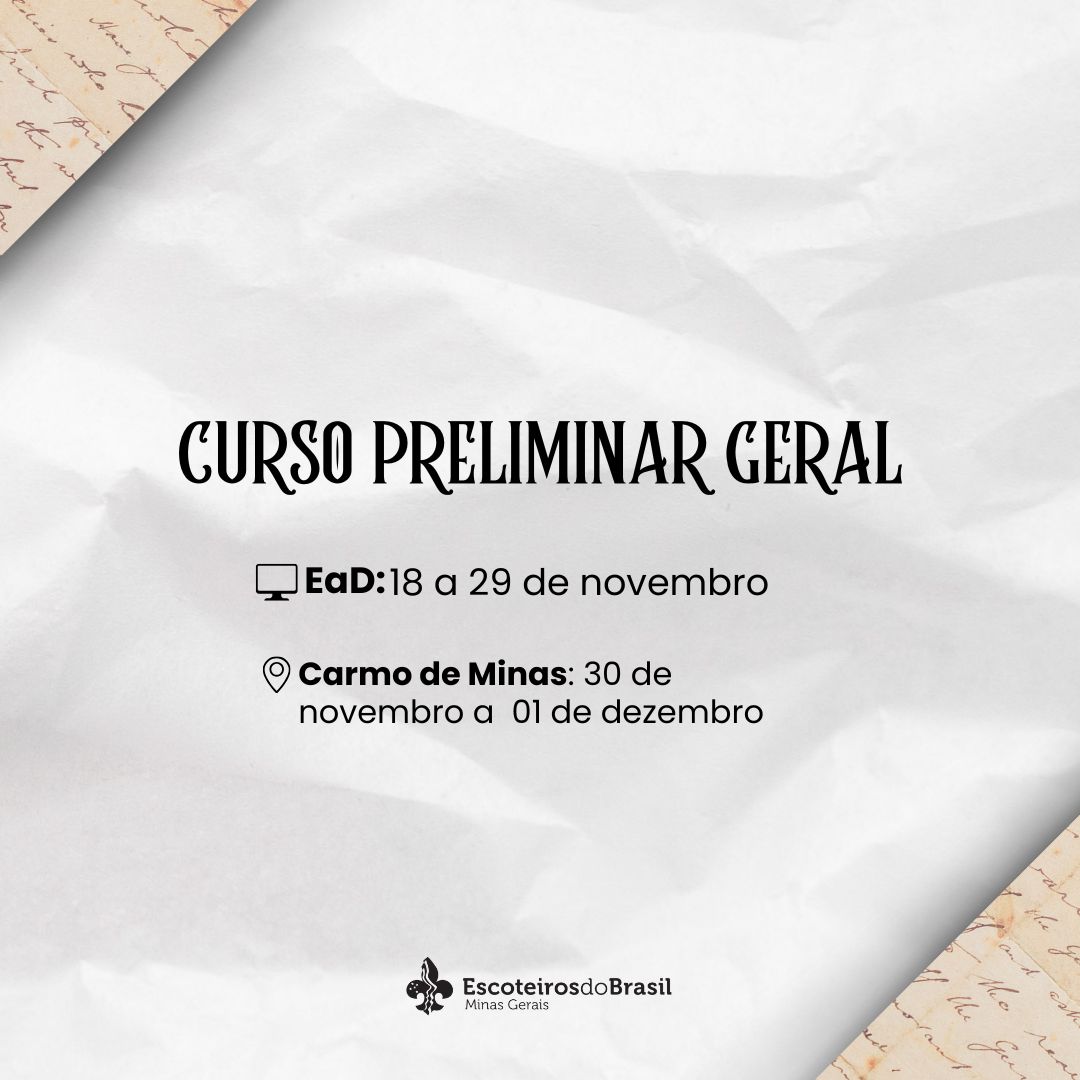 Curso Preliminar Geral - Carmo de Minas